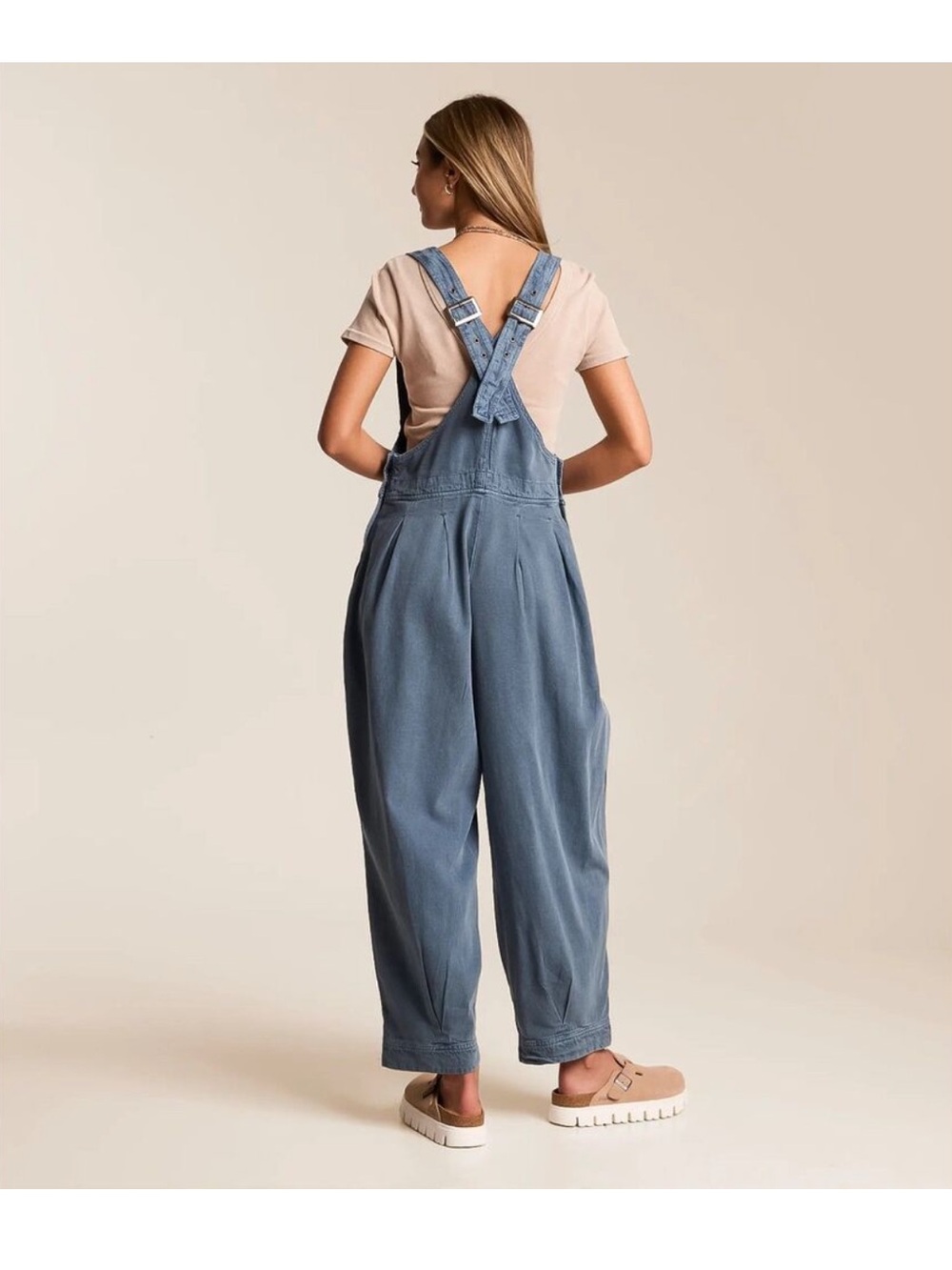 Free People | We The Free • Felix Tapered Overalls Flint Stone Blue - Picture 14 of 14